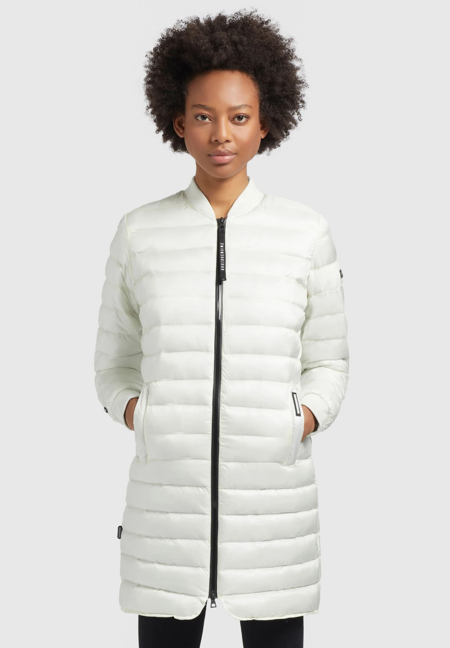 Khujo GRETA SHINY - Płaszcz Zimowy - Cremeweiß 1 Khujo GRETA SHINY - Płaszcz Zimowy - Cremeweiß