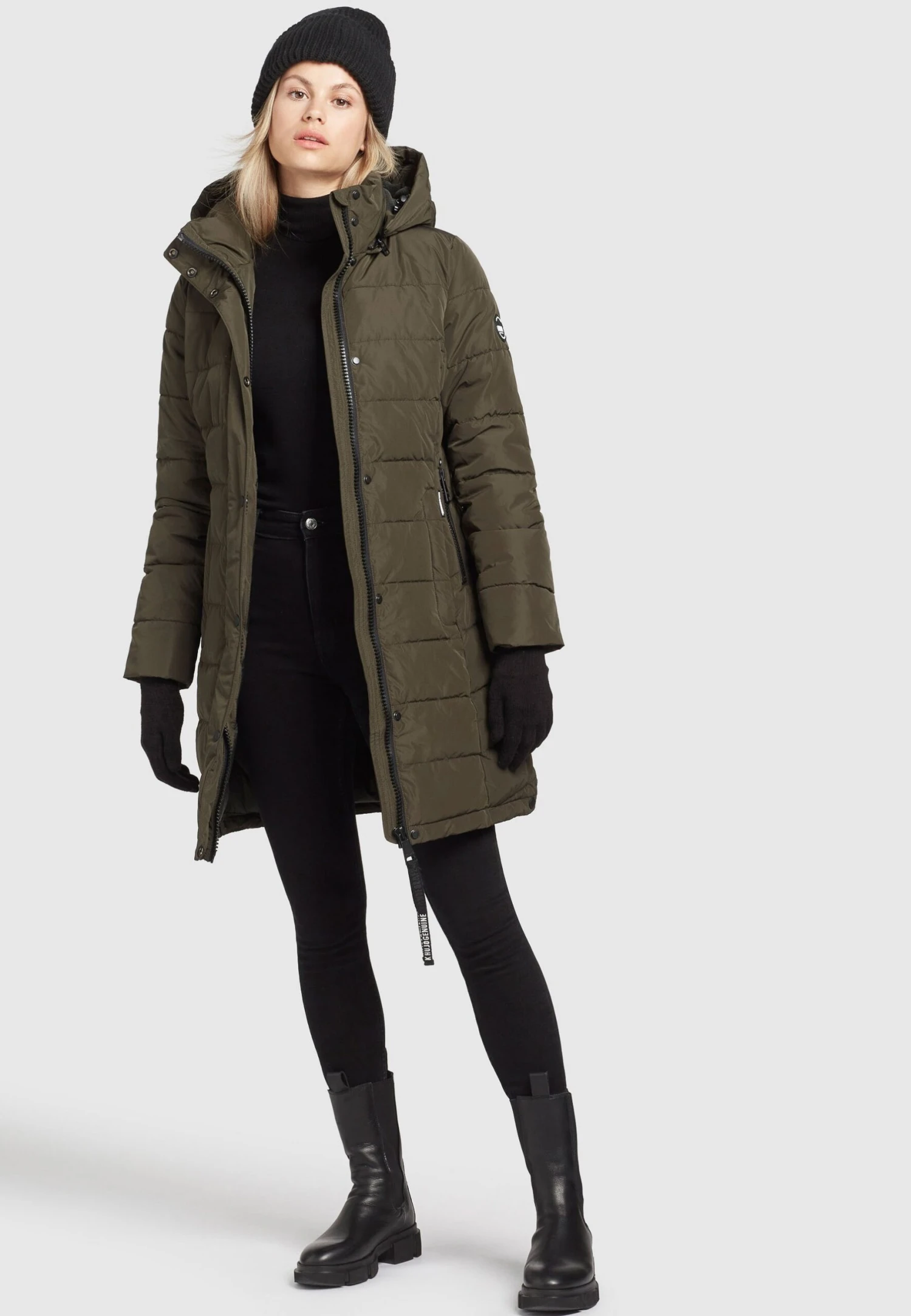 Khujo DELINAS2 - Płaszcz Zimowy - Dunkeloliv 7 Khujo DELINAS2 - Płaszcz Zimowy - Dunkeloliv - obrazek 7