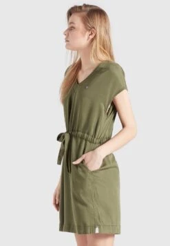 Khujo ANNELI - Sukienka Jeansowa - Khaki Gewaschen -Khujo 074f217253e34e5dbaae64a68b742c01