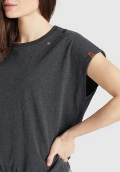 Khujo MARIKA - T-shirt Z Nadrukiem - Dunkelgrau Meliert -Khujo 0d9c9a0d4a6e4e1aacc56694575a6b59