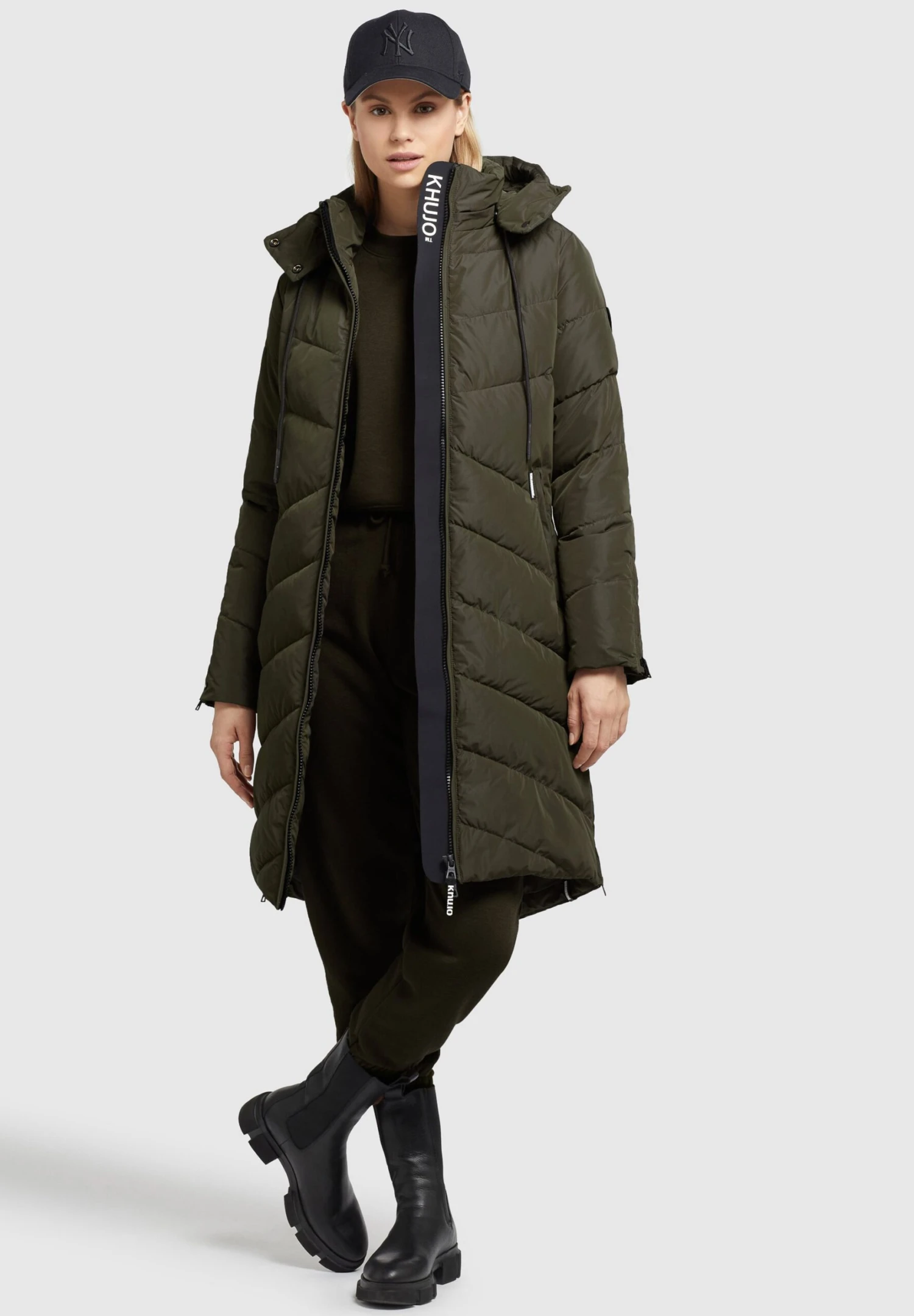 Khujo HUBA - Płaszcz Zimowy - Dunkelgrün 2 Khujo HUBA - Płaszcz Zimowy - Dunkelgrün - obrazek 2