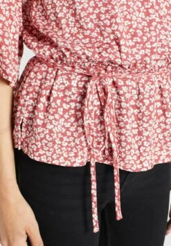 Khujo RINALDA - Bluzka - Rot Weiß Geblümt -Khujo 148fc692b58348d2a0431989ef76ecd0