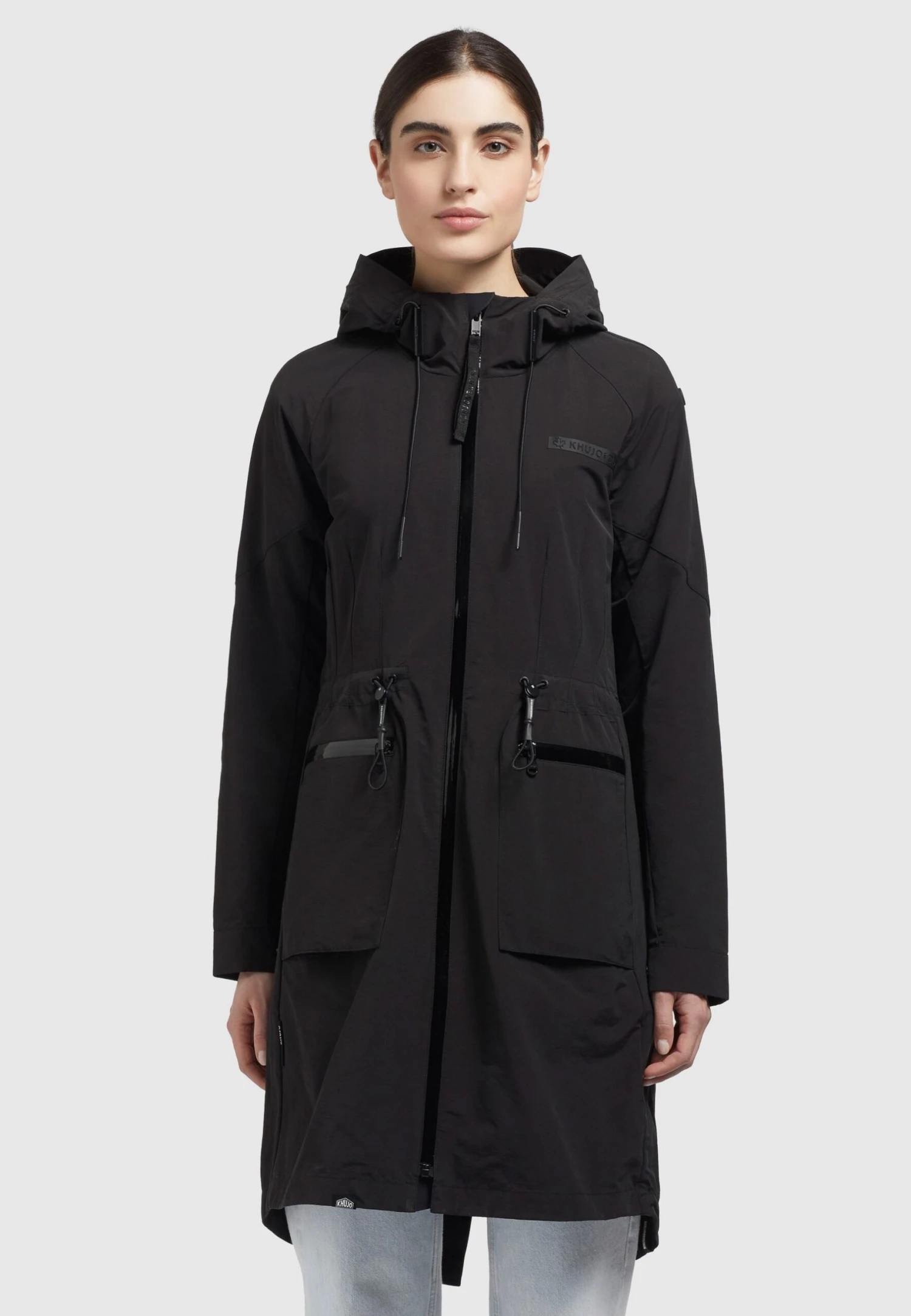 Khujo LEVANE - Kurtka Przeciwdeszczowa - Schwarz 1 Khujo LEVANE - Kurtka Przeciwdeszczowa - Schwarz