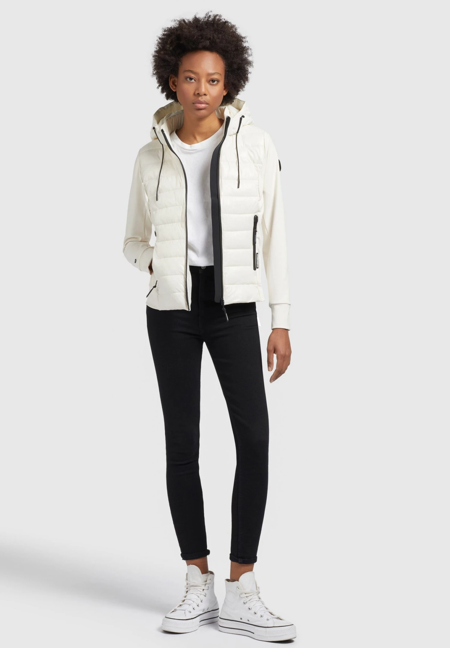 Khujo GHITA SHINY - Kurtka Zimowa - Cremeweiß 2 Khujo GHITA SHINY - Kurtka Zimowa - Cremeweiß - obrazek 2