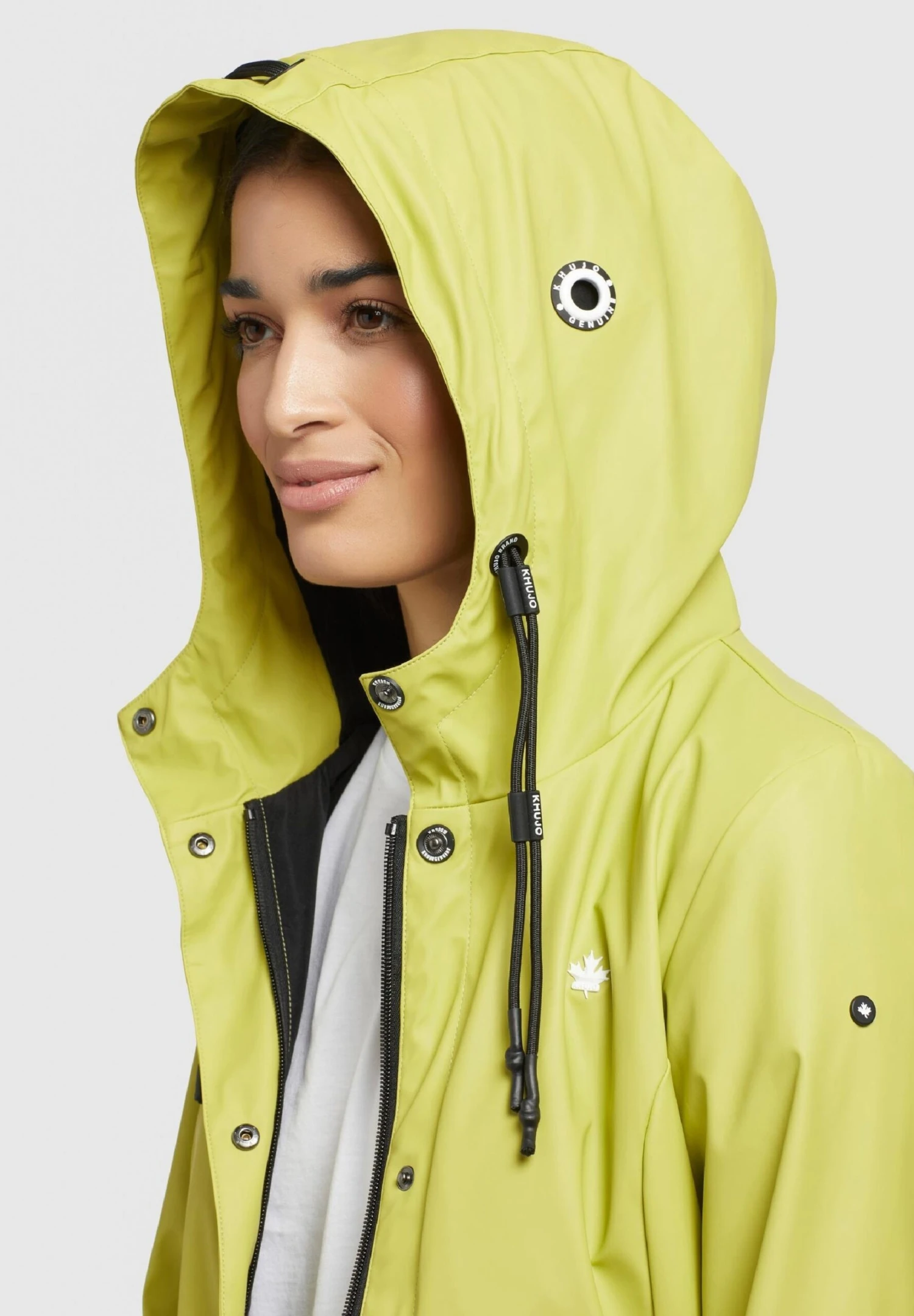 Khujo GLENNA - Kurtka Przeciwdeszczowa - Giftgrün 4 Khujo GLENNA - Kurtka Przeciwdeszczowa - Giftgrün - obrazek 4