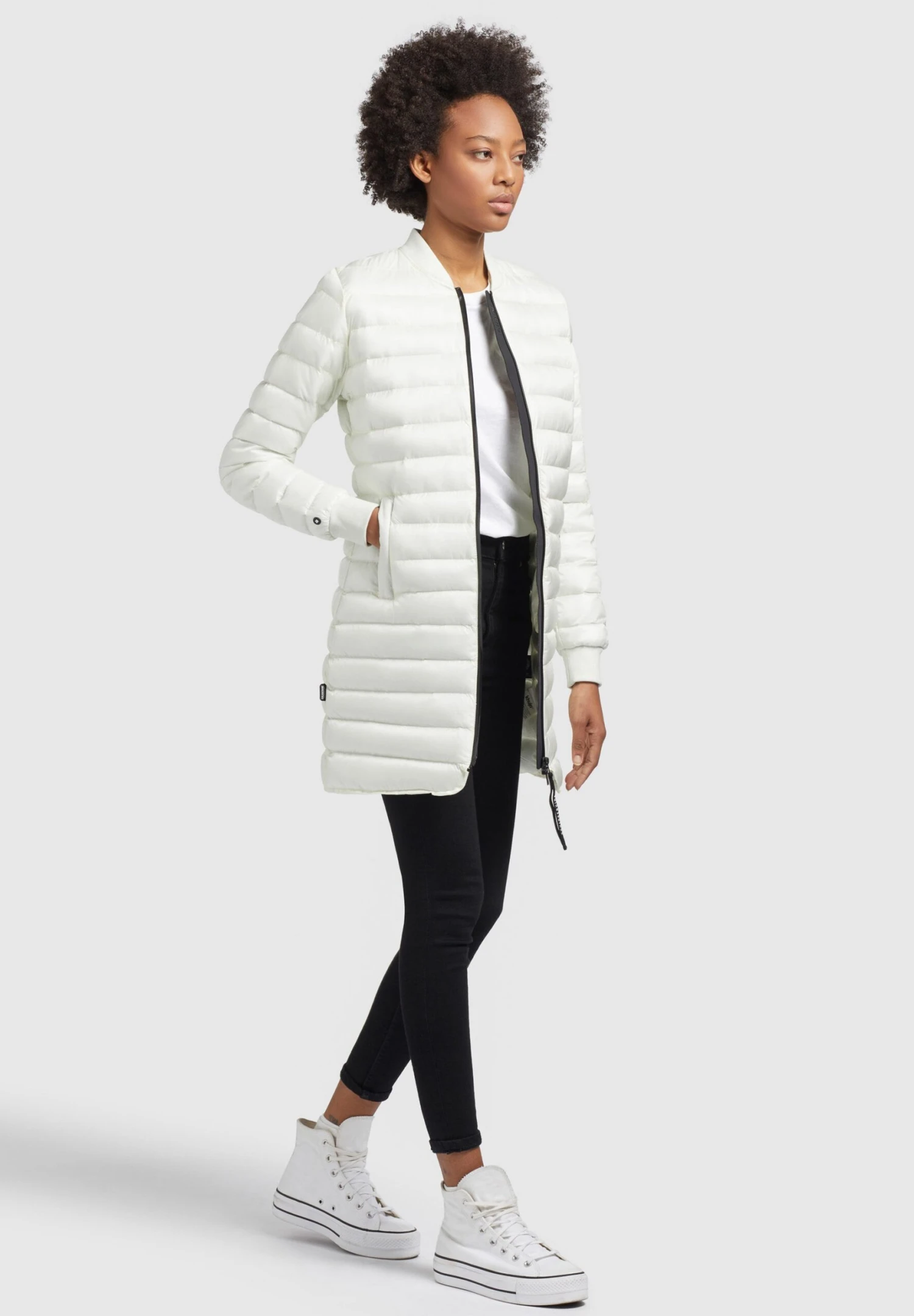 Khujo GRETA SHINY - Płaszcz Zimowy - Cremeweiß 2 Khujo GRETA SHINY - Płaszcz Zimowy - Cremeweiß - obrazek 2