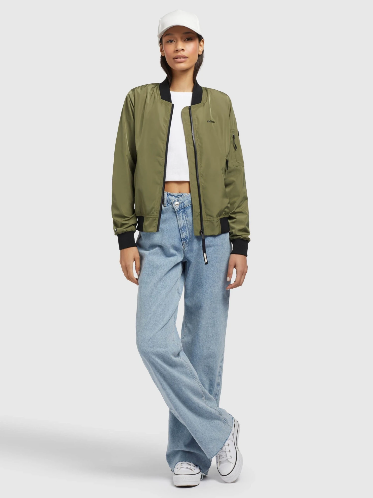 Khujo STENCE2 - Kurtka Bomber - Olivgrün 4 Khujo STENCE2 - Kurtka Bomber - Olivgrün - obrazek 4