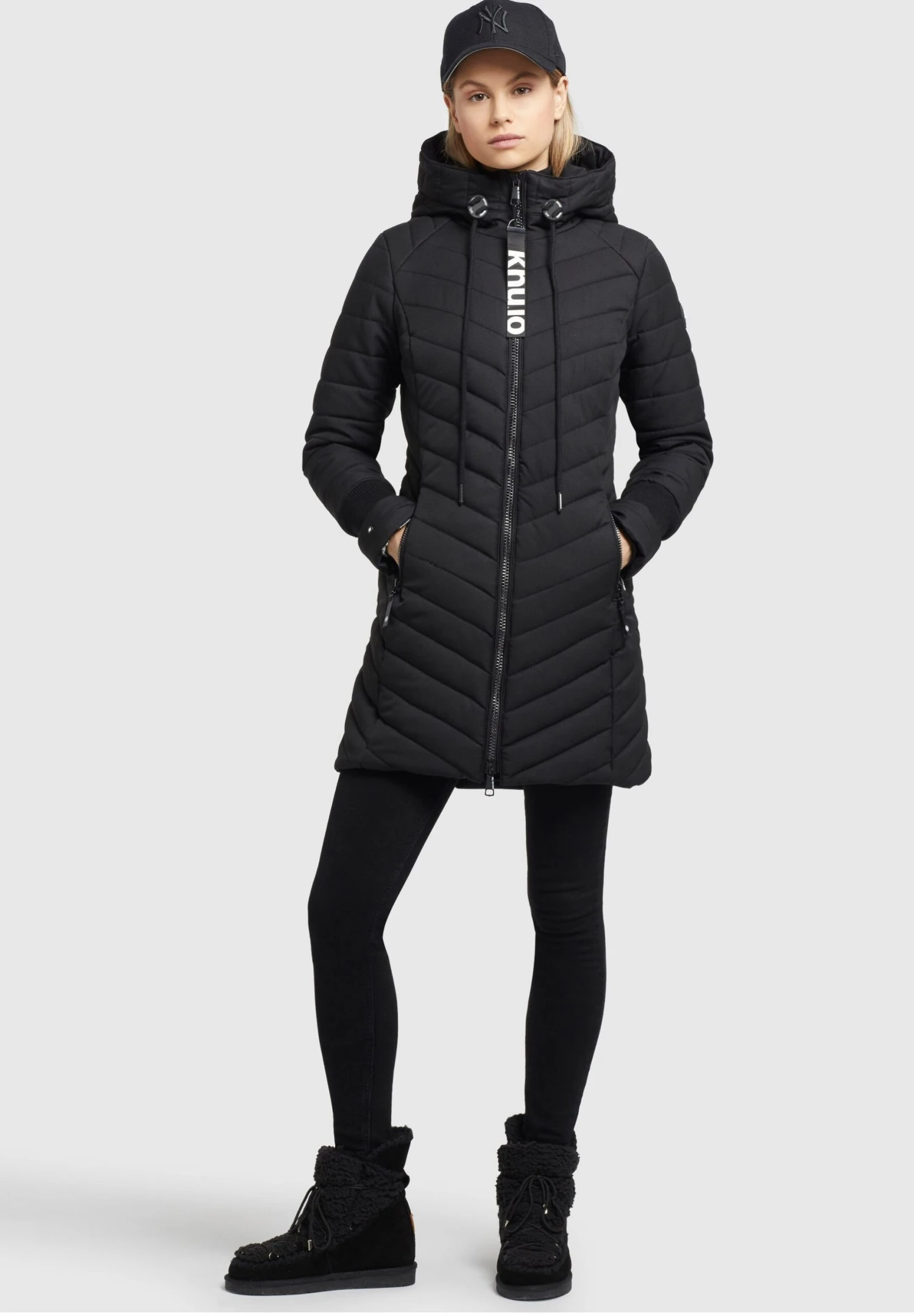 Khujo NITA STRUCTURED - Płaszcz Zimowy - Schwarz 2 Khujo NITA STRUCTURED - Płaszcz Zimowy - Schwarz - obrazek 2