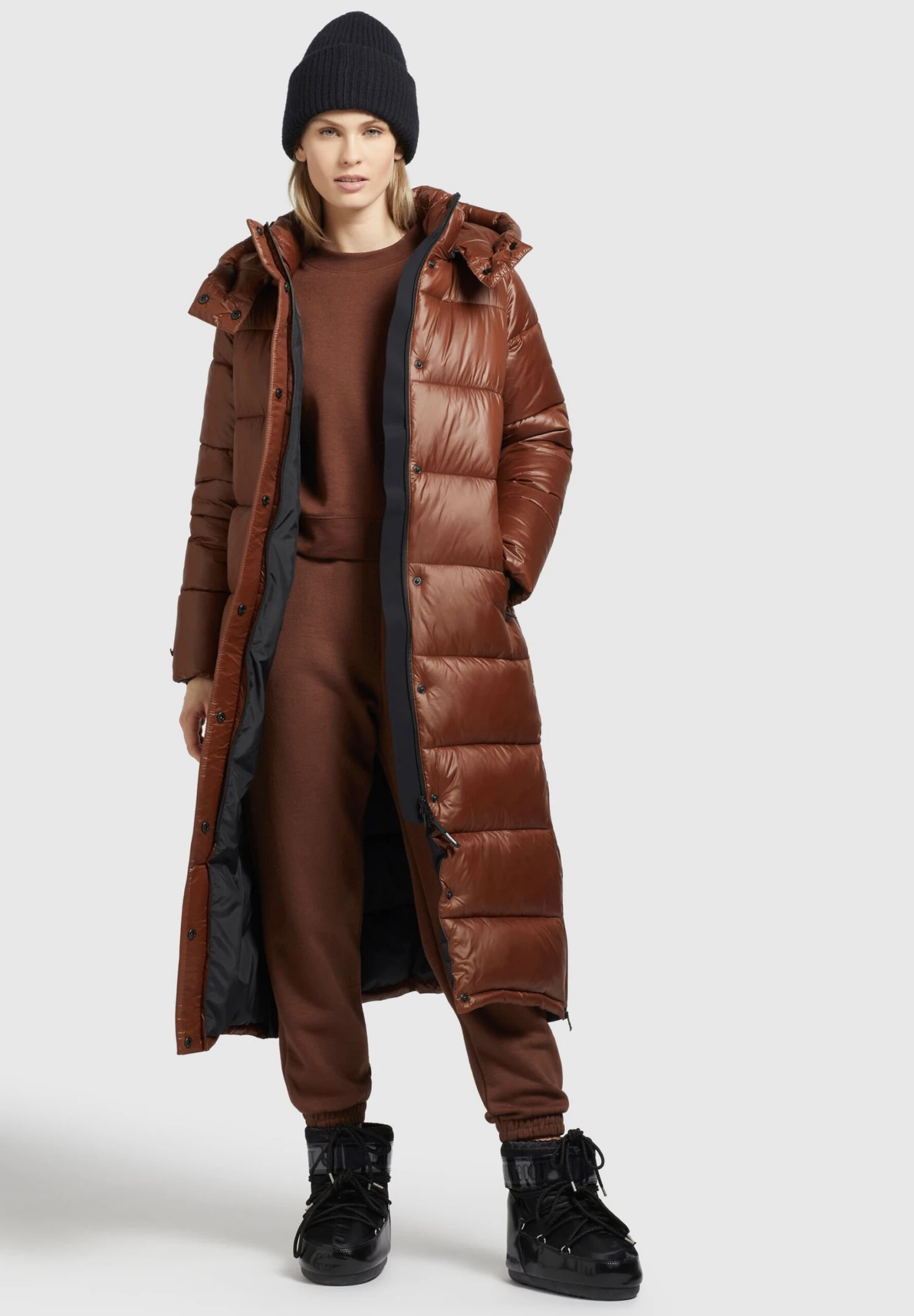 Khujo EMORIA SHINY - Płaszcz Zimowy - Kastanie 2 Khujo EMORIA SHINY - Płaszcz Zimowy - Kastanie - obrazek 2