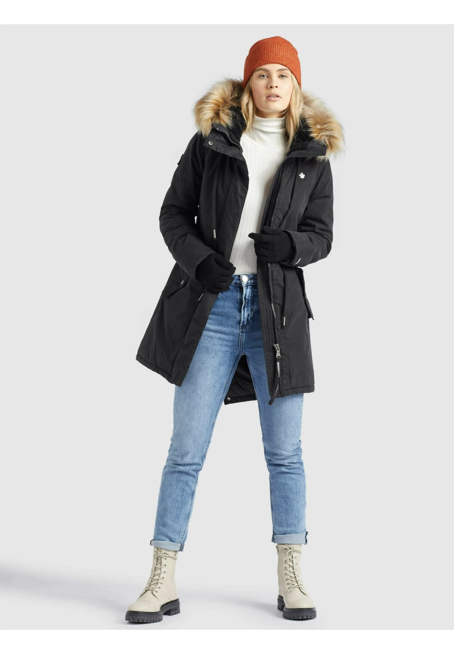 Khujo CODISH - Płaszcz Zimowy - Schwarz 2 Khujo CODISH - Płaszcz Zimowy - Schwarz - obrazek 2