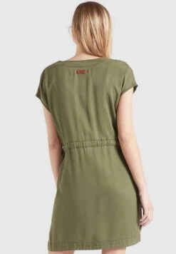 Khujo ANNELI - Sukienka Jeansowa - Khaki Gewaschen -Khujo 5deb8955c5b1467fa679622f2aba8a75