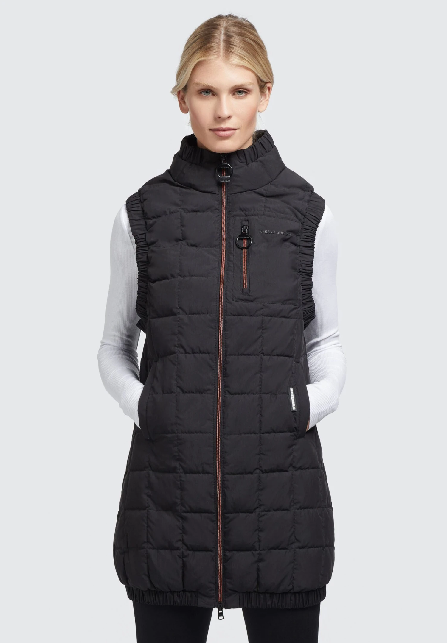 Khujo HARPER - Kamizelka - Schwarz 1 Khujo HARPER - Kamizelka - Schwarz