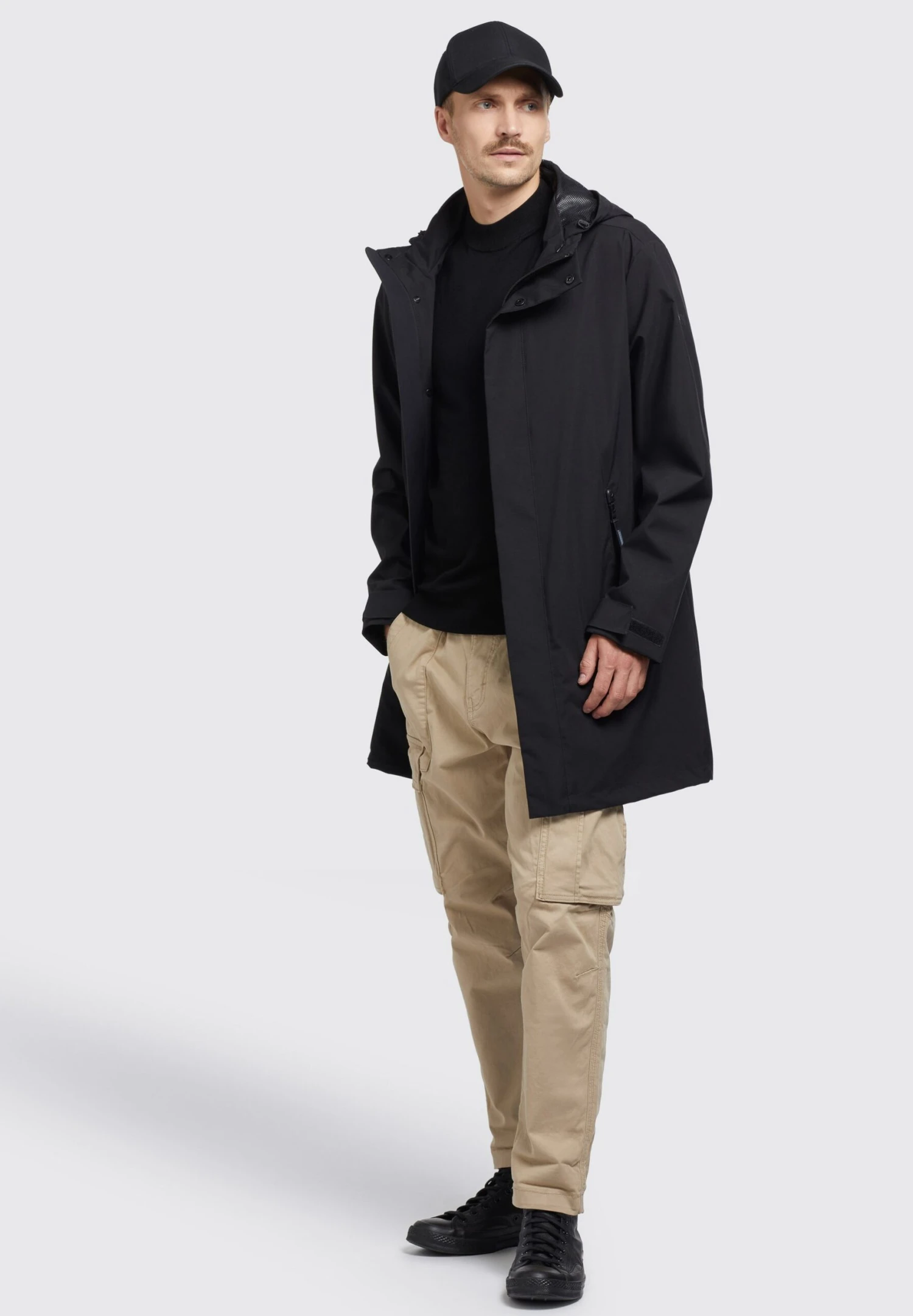 Khujo YORK - Kurtka Przeciwdeszczowa - Schwarz 2 Khujo YORK - Kurtka Przeciwdeszczowa - Schwarz - obrazek 2