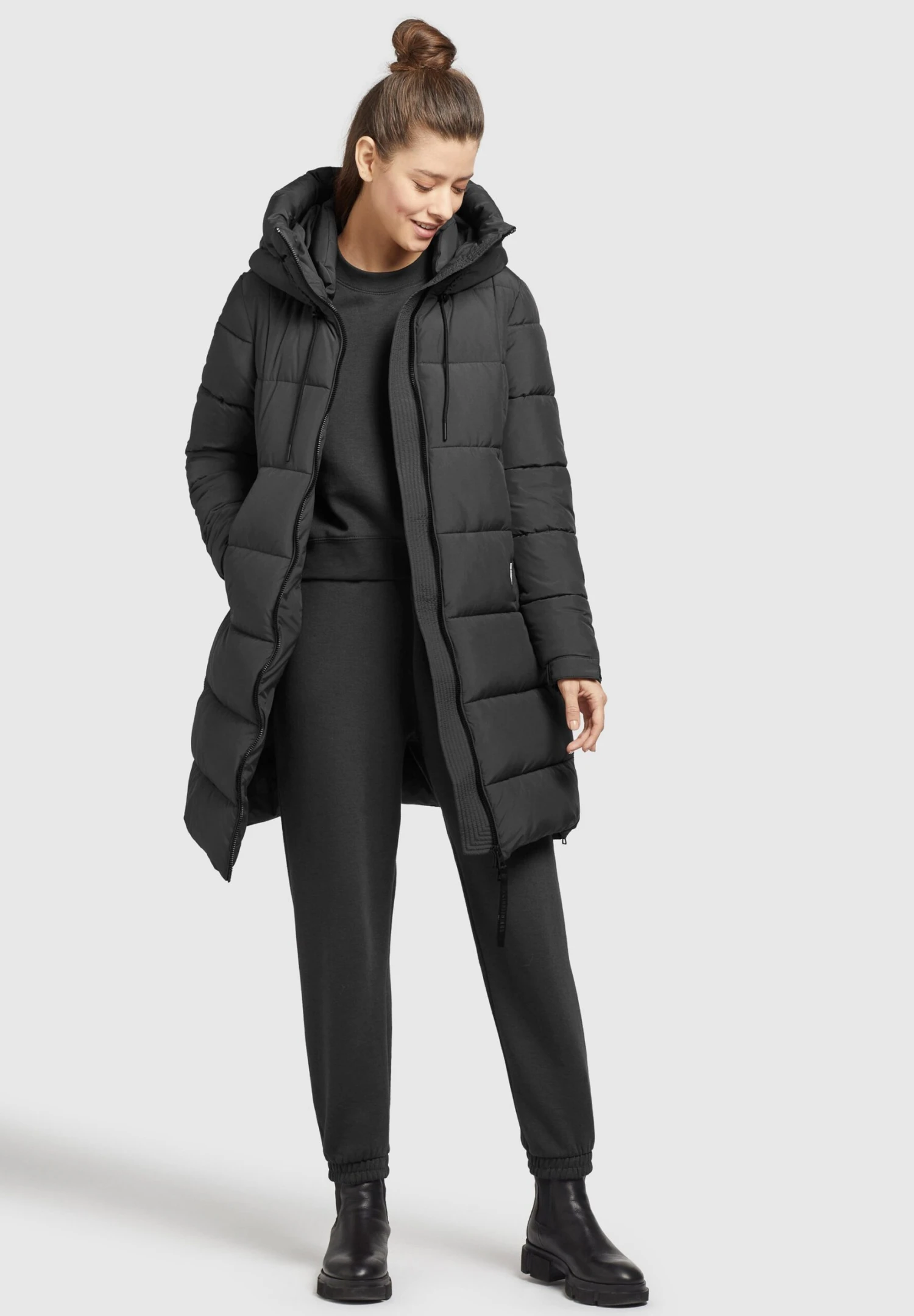 Khujo YOUMA - Płaszcz Zimowy - Schwarz 2 Khujo YOUMA - Płaszcz Zimowy - Schwarz - obrazek 2