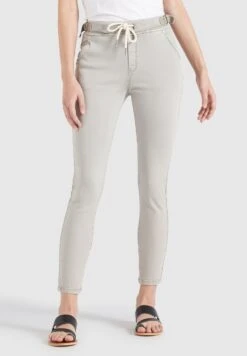 Khujo NAURU - Jeansy Slim Fit - Hellgrau Co