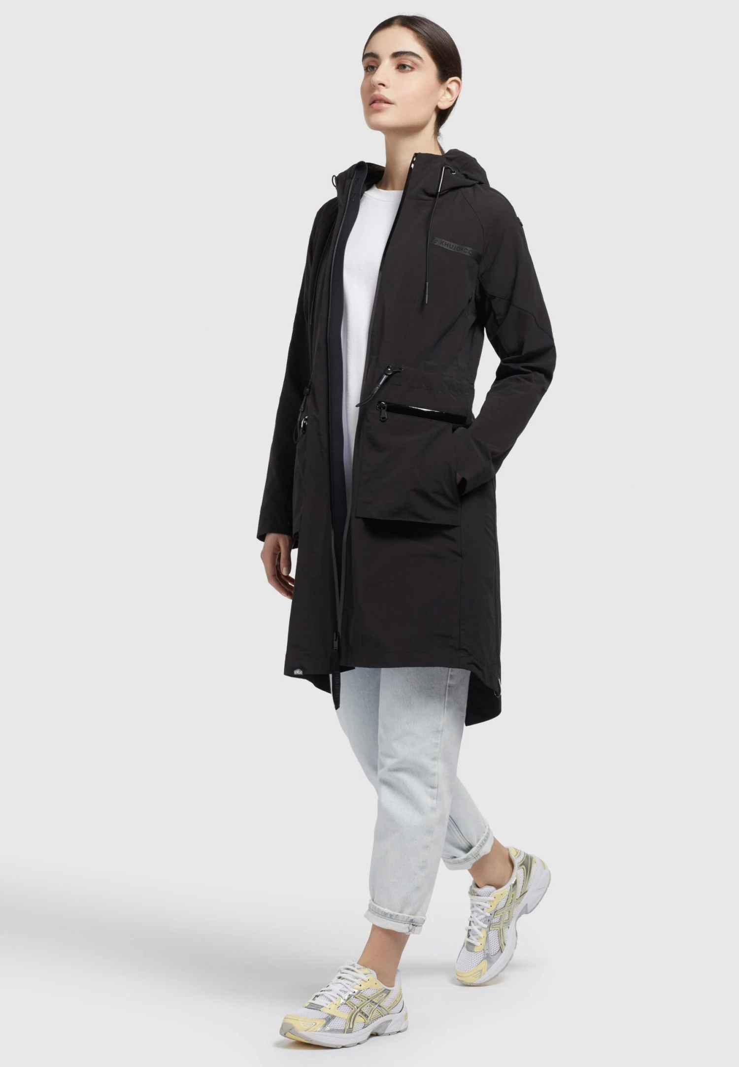 Khujo LEVANE - Kurtka Przeciwdeszczowa - Schwarz 2 Khujo LEVANE - Kurtka Przeciwdeszczowa - Schwarz - obrazek 2