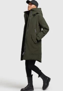 Khujo CHARLYN - Płaszcz Zimowy - Dunkelgrün -Khujo 88248d6227834fb8a1b643cbab8d040c