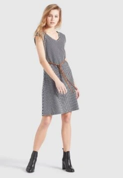 Khujo LEIFA - Sukienka Letnia - Dunkelblau-weiß Gestreift -Khujo 8d57322fc91245dca265a36fc523bc65