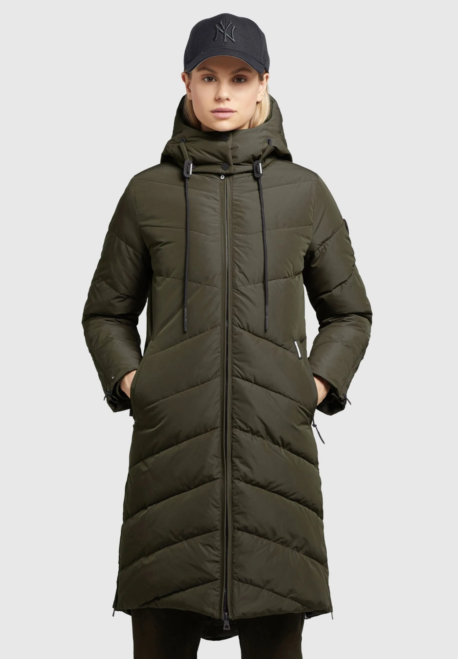 Khujo HUBA - Płaszcz Zimowy - Dunkelgrün 1 Khujo HUBA - Płaszcz Zimowy - Dunkelgrün