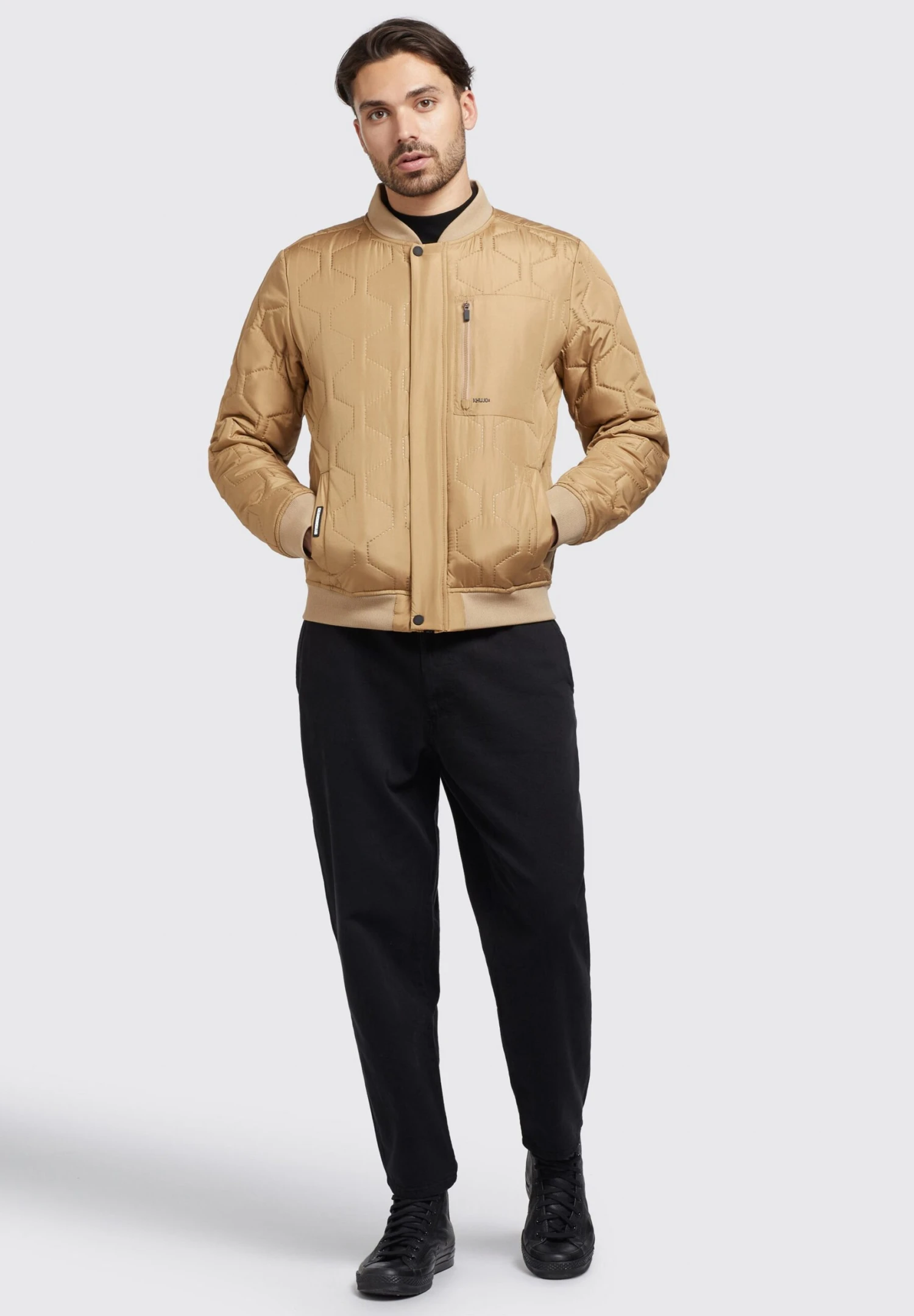 Khujo CARLSON - Kurtka Przejściowa - Beige 4 Khujo CARLSON - Kurtka Przejściowa - Beige - obrazek 4