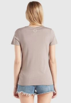 Khujo FRANCESCA BEST - T-shirt Z Nadrukiem - Graubraun -Khujo 9d425a0e34b54b5b816b06f87061cb26