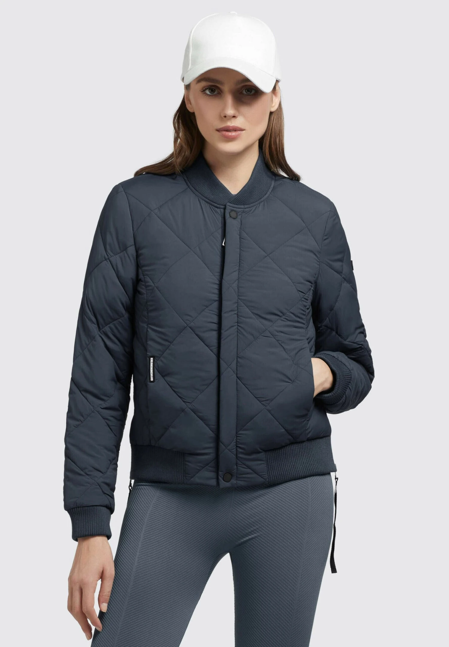 Khujo LEONA - Kurtka Bomber - Dunkelgrau 1 Khujo LEONA - Kurtka Bomber - Dunkelgrau