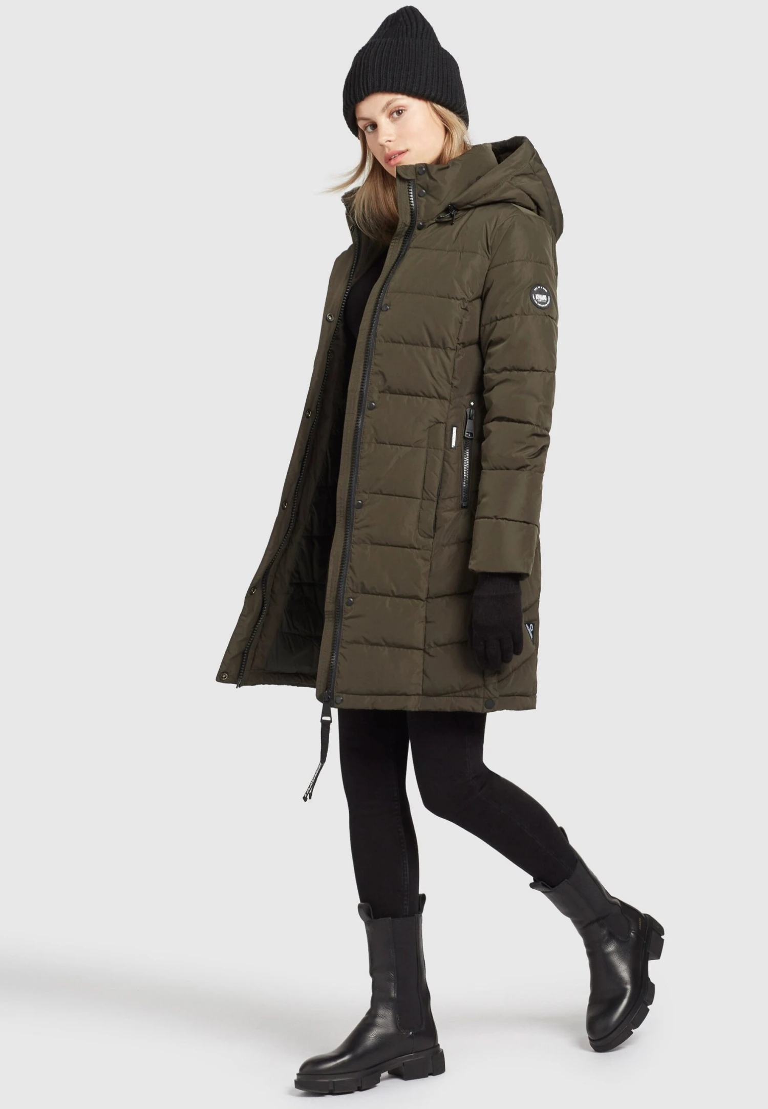 Khujo DELINAS2 - Płaszcz Zimowy - Dunkeloliv 8 Khujo DELINAS2 - Płaszcz Zimowy - Dunkeloliv - obrazek 8