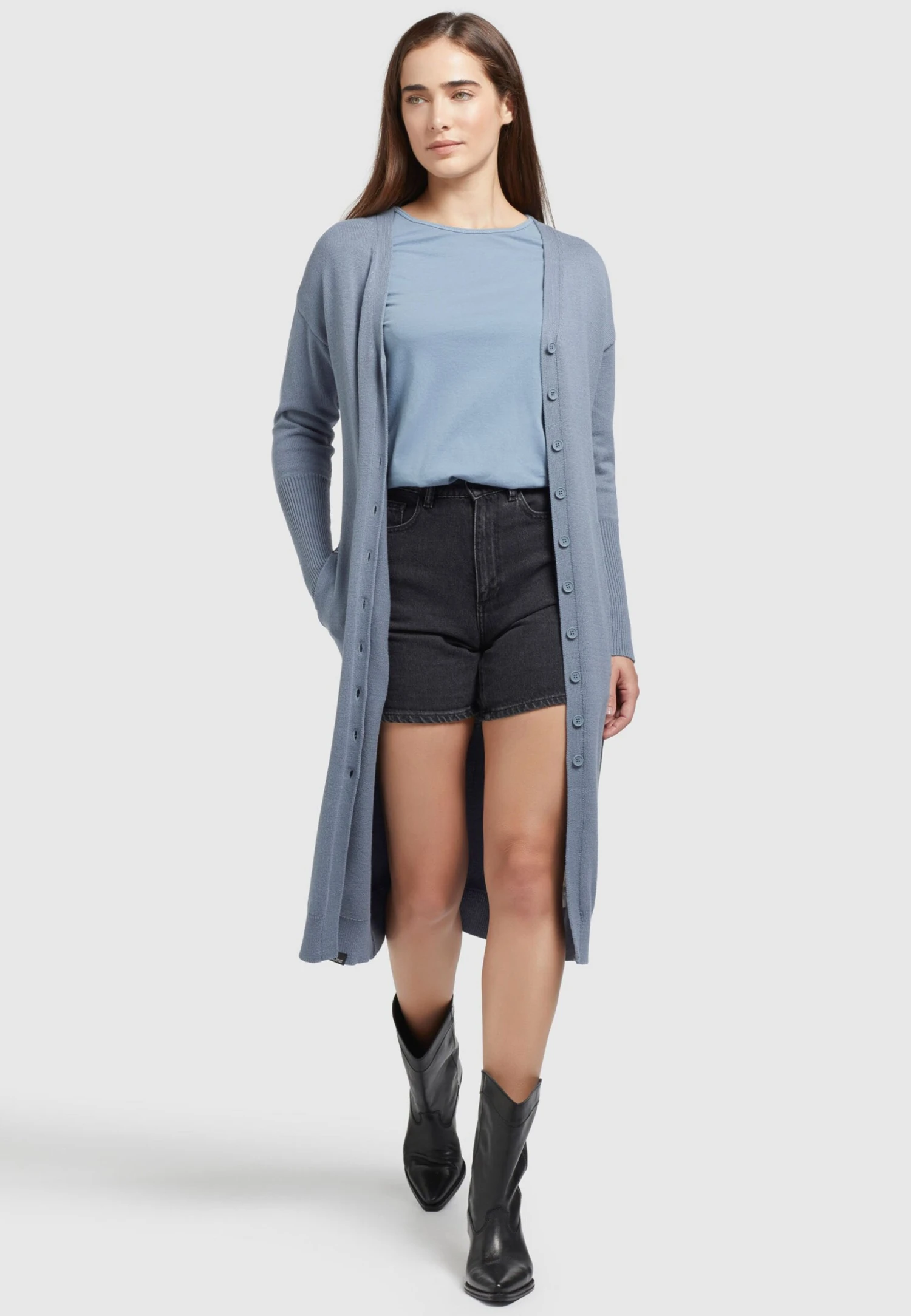 Khujo ELINA - Krótki Płaszcz - Blau 2 Khujo ELINA - Krótki Płaszcz - Blau - obrazek 2