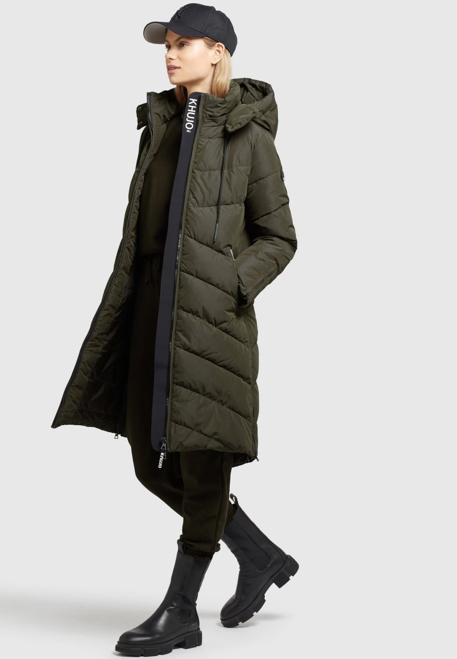 Khujo HUBA - Płaszcz Zimowy - Dunkelgrün 4 Khujo HUBA - Płaszcz Zimowy - Dunkelgrün - obrazek 4
