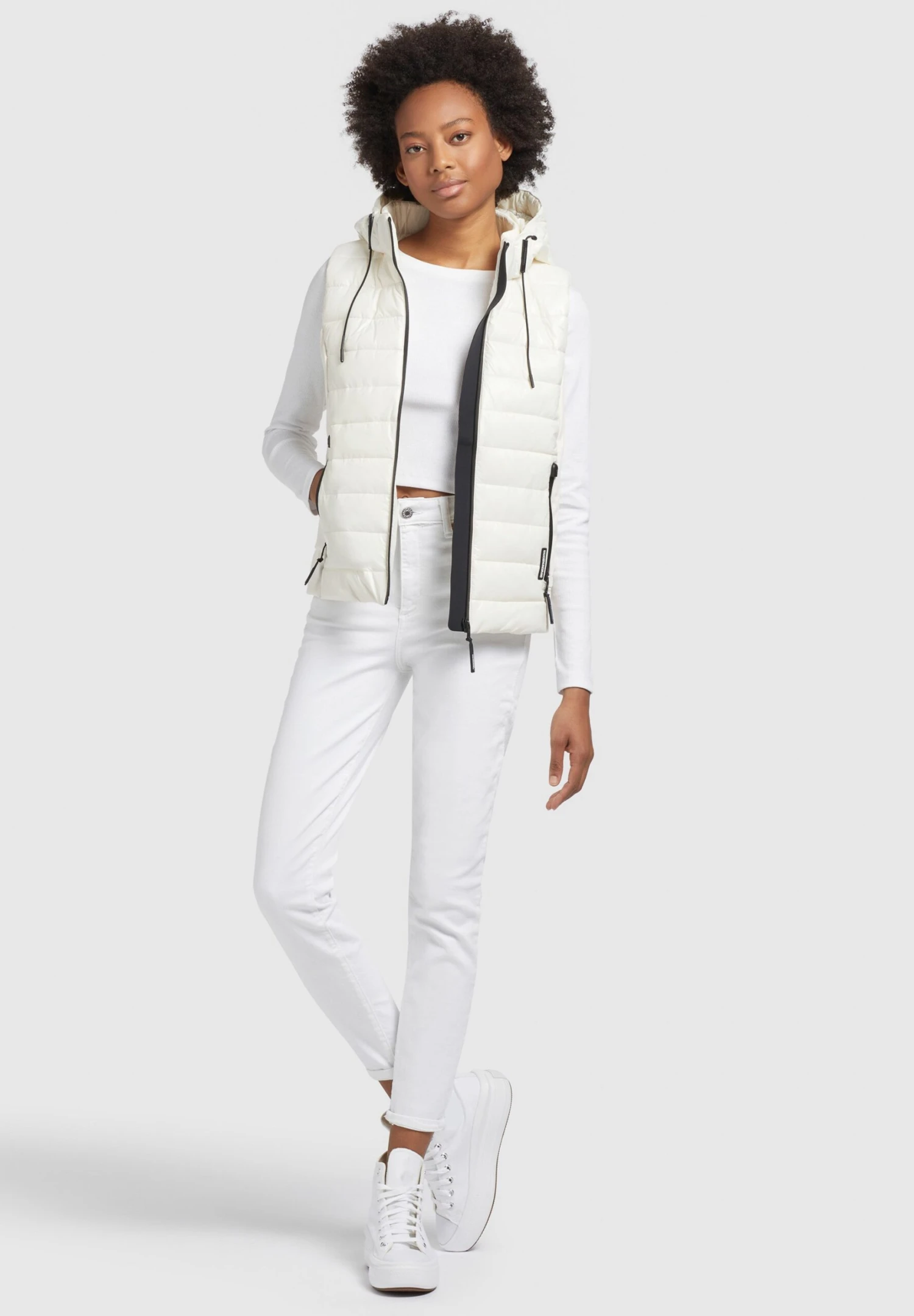 Khujo FABIA SHINY - Kamizelka - Weiß 2 Khujo FABIA SHINY - Kamizelka - Weiß - obrazek 2