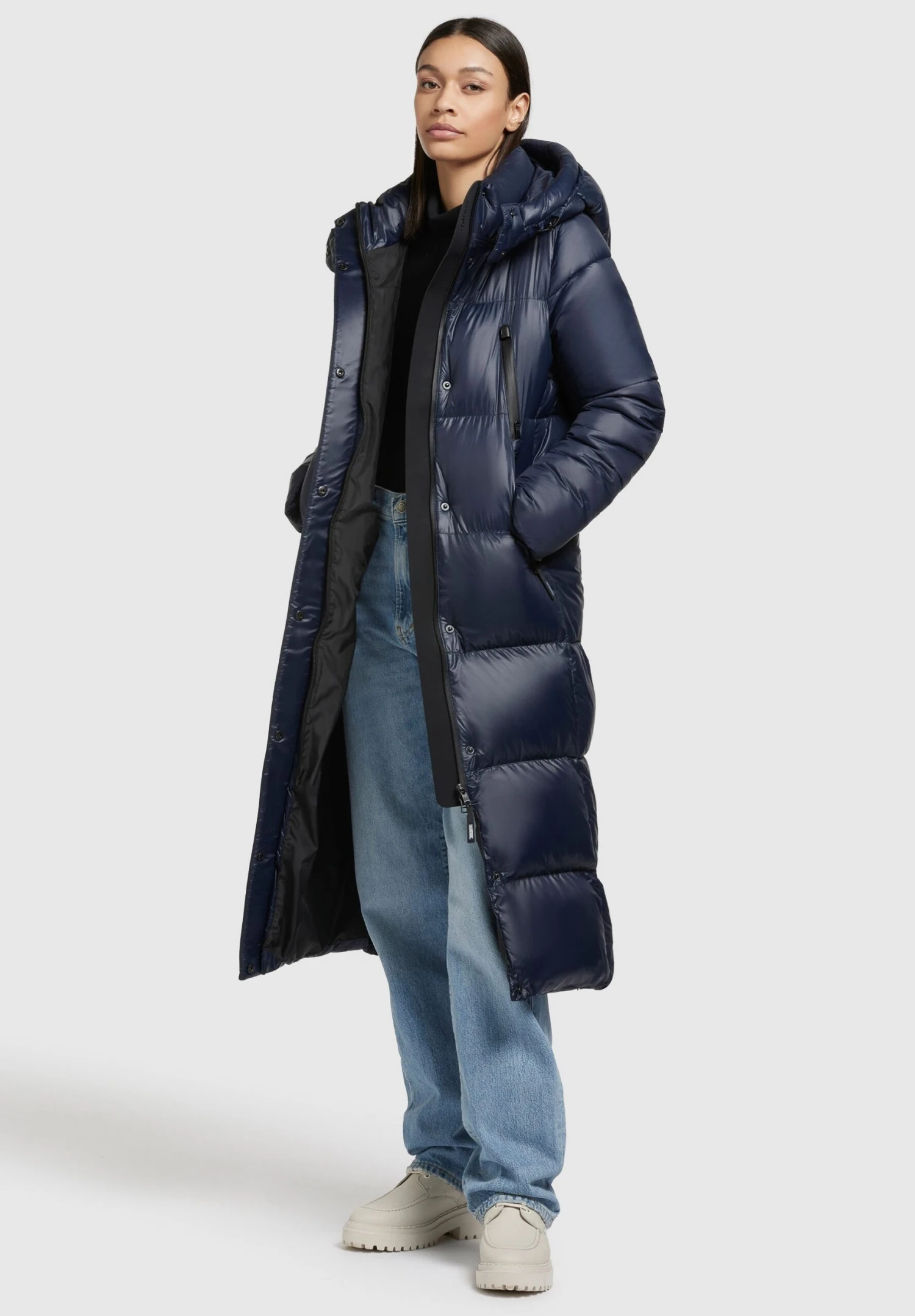 Khujo MELONA SHINY - Płaszcz Zimowy - Dunkelblau 2 Khujo MELONA SHINY - Płaszcz Zimowy - Dunkelblau - obrazek 2