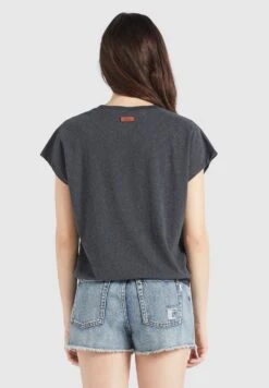 Khujo MARIKA - T-shirt Z Nadrukiem - Dunkelgrau Meliert -Khujo be05626d027c48ffb23592271db3fb41