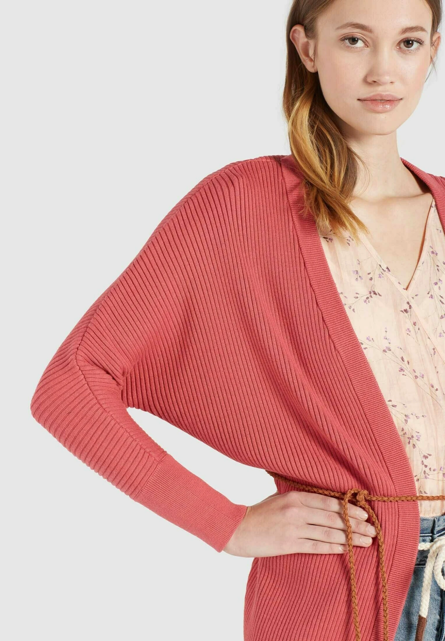 Khujo LADDY WITH BELT - Kardigan - Rosa 5 Khujo LADDY WITH BELT - Kardigan - Rosa - obrazek 5