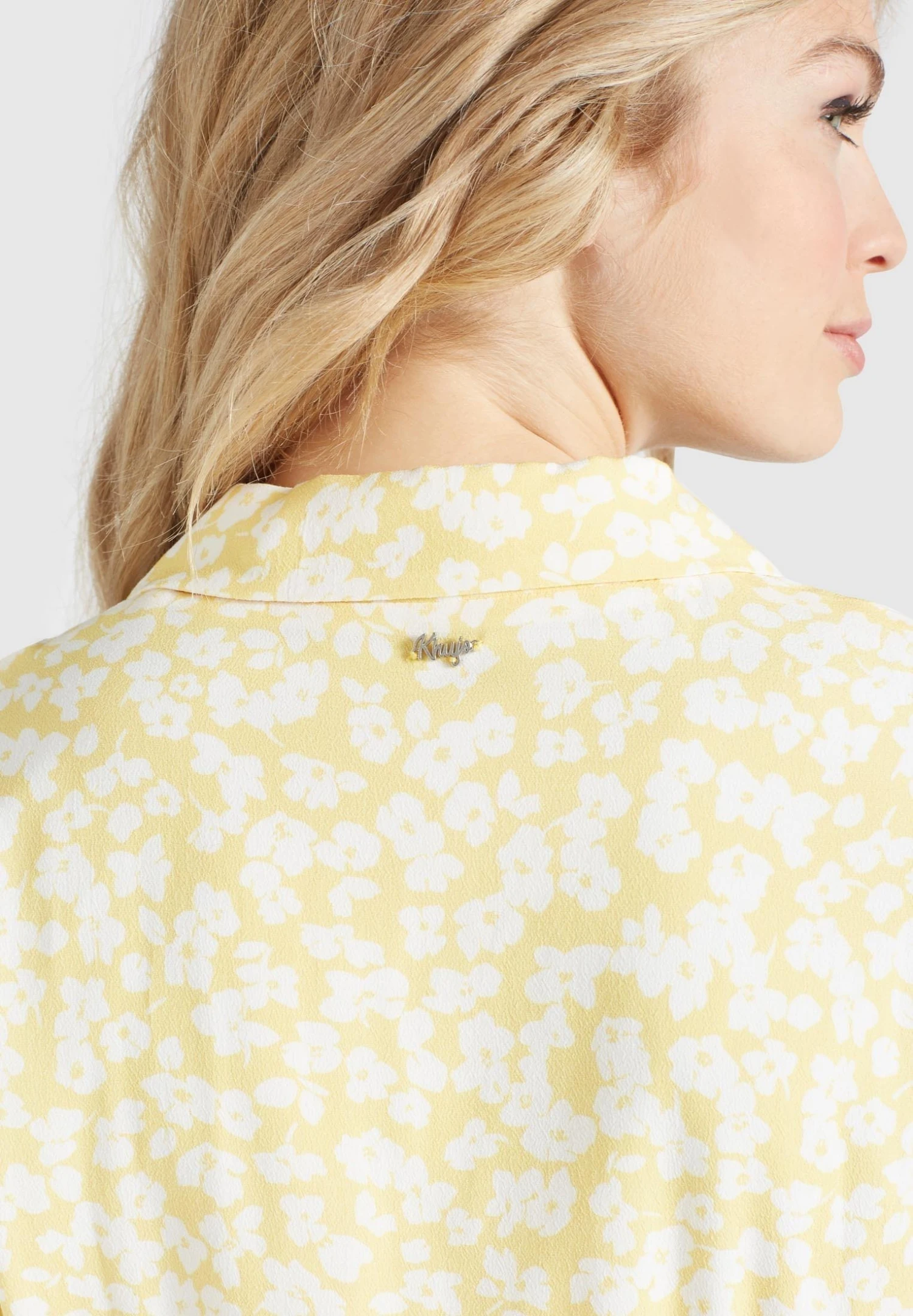 Khujo GOYA - Sukienka Koszulowa - Gelb-weiß Geblümt 6 Khujo GOYA - Sukienka Koszulowa - Gelb-weiß Geblümt - obrazek 6