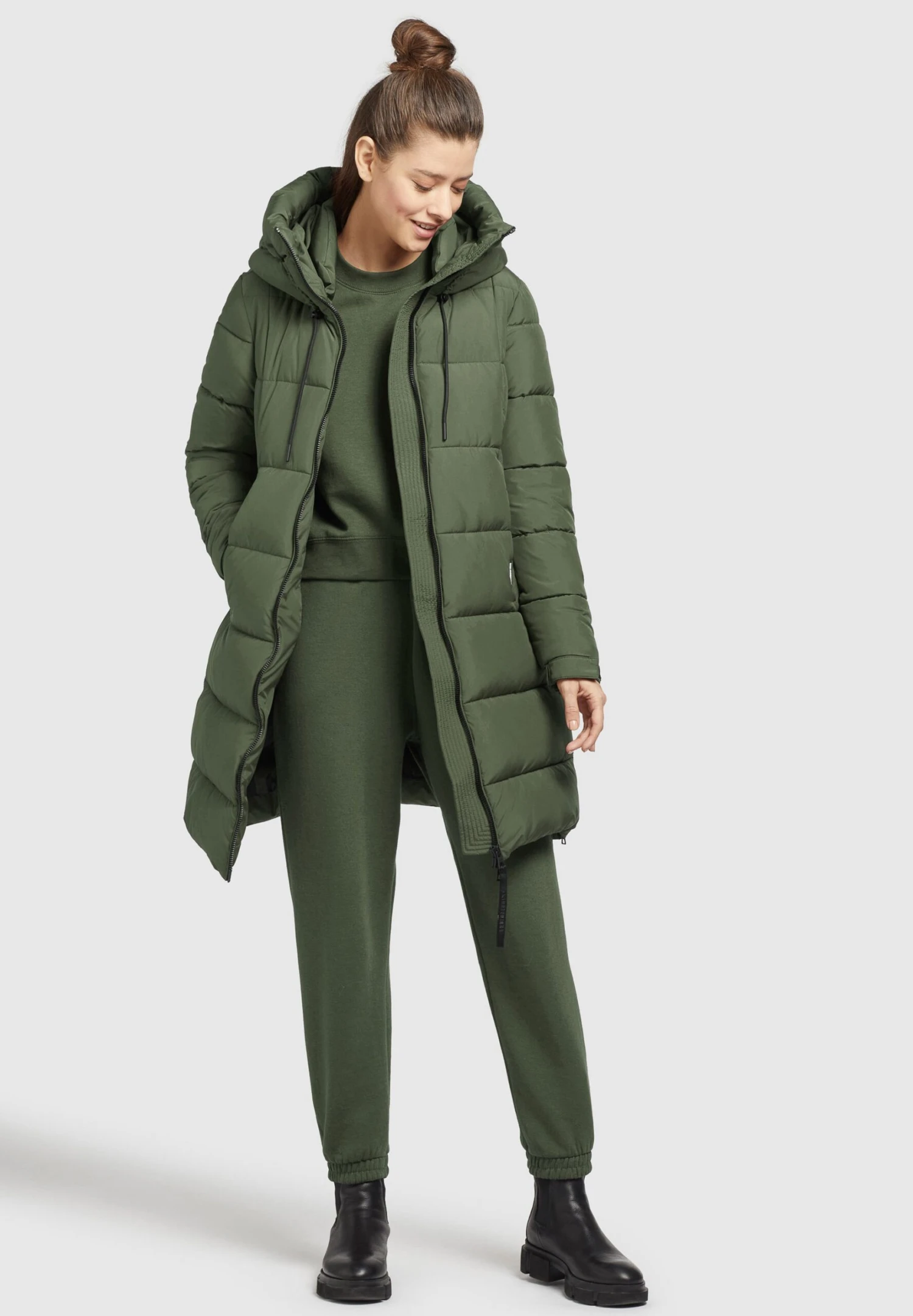 Khujo YOUMA - Płaszcz Zimowy - Olivgrün 2 Khujo YOUMA - Płaszcz Zimowy - Olivgrün - obrazek 2