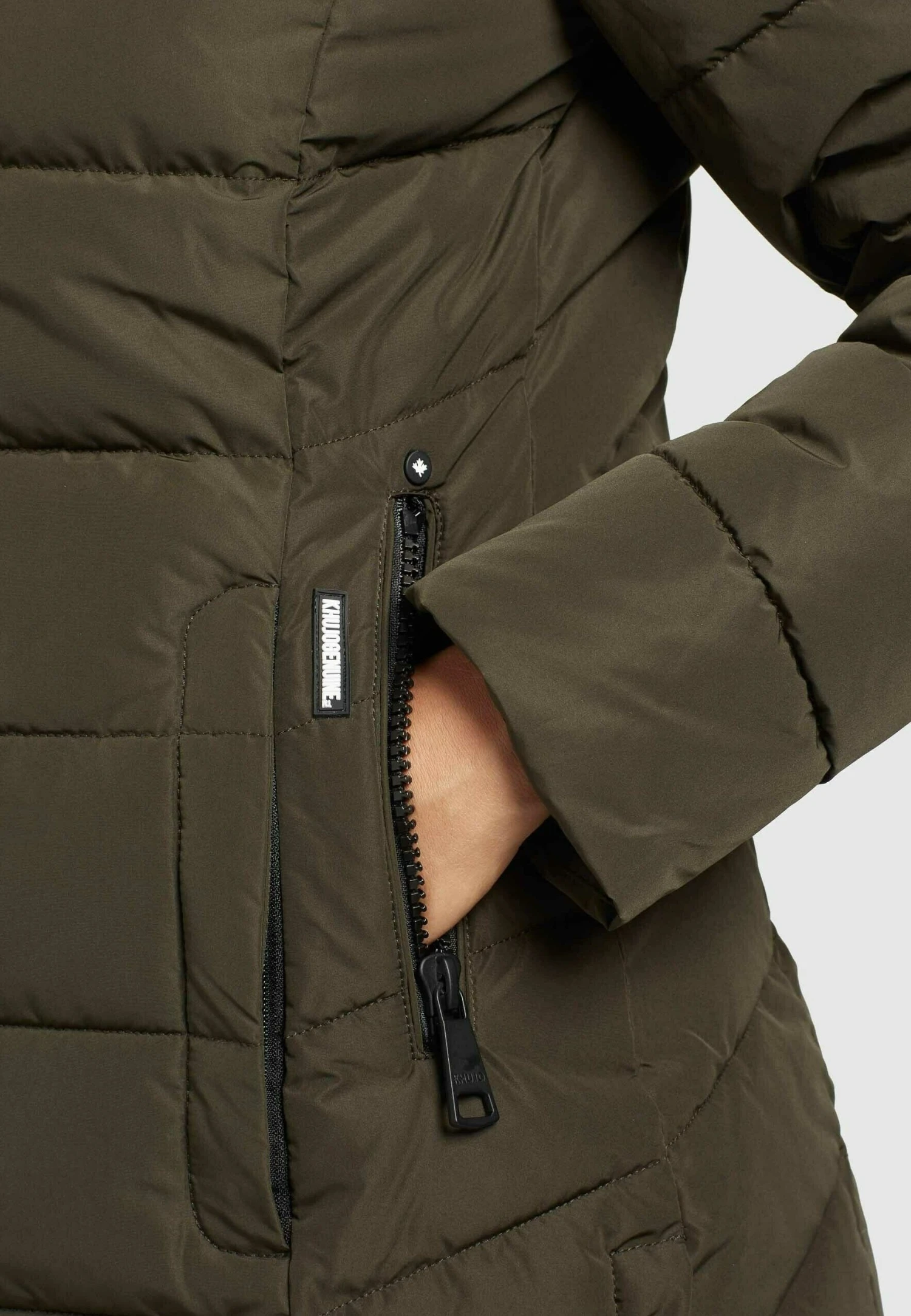 Khujo DELINAS2 - Płaszcz Zimowy - Dunkeloliv 5 Khujo DELINAS2 - Płaszcz Zimowy - Dunkeloliv - obrazek 5