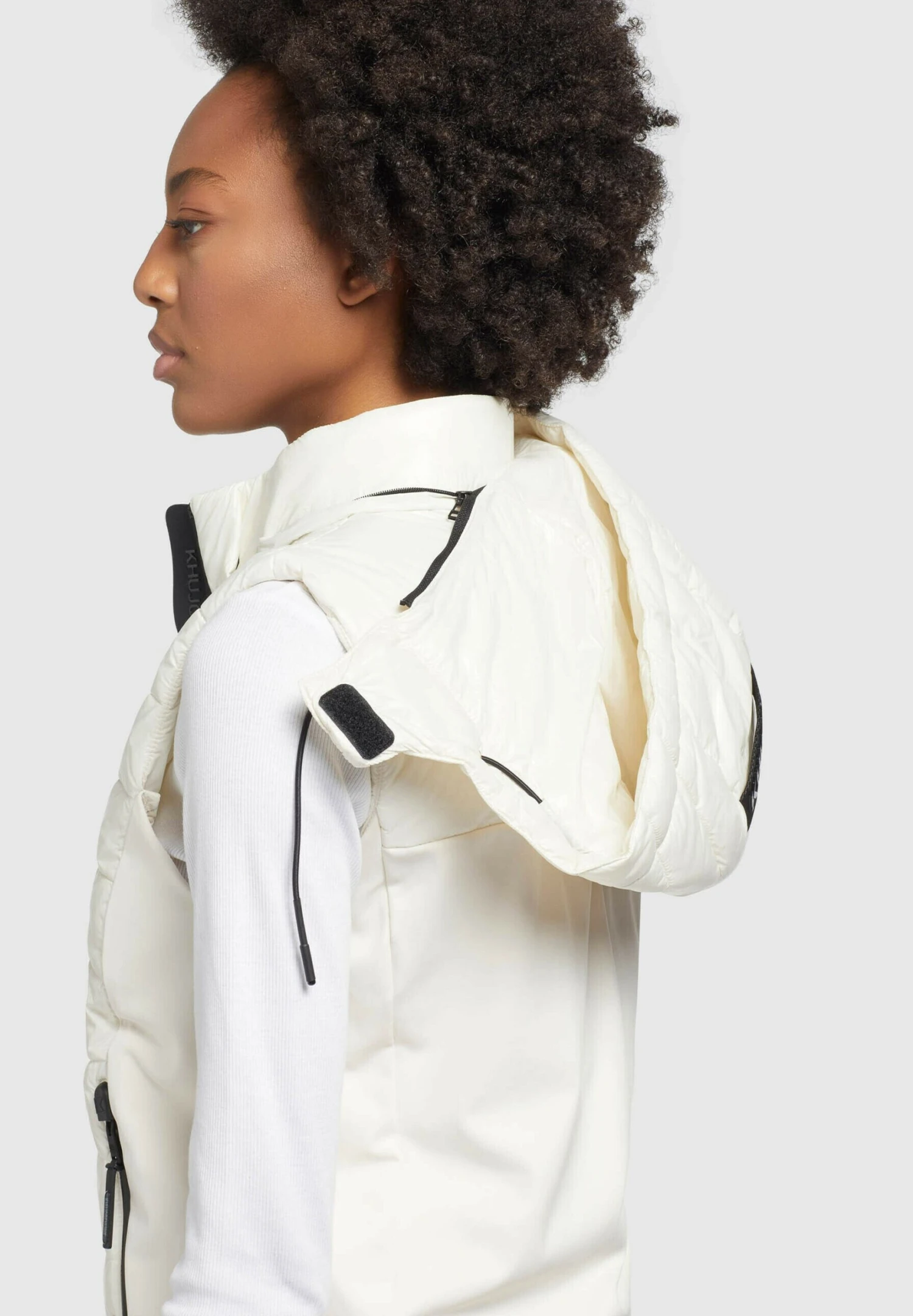 Khujo FABIA SHINY - Kamizelka - Weiß 6 Khujo FABIA SHINY - Kamizelka - Weiß - obrazek 6