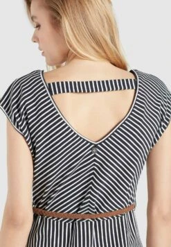 Khujo LEIFA - Sukienka Letnia - Dunkelblau-weiß Gestreift -Khujo d9578bcc901d476fbd35311a786ffd2c