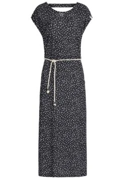 Khujo DOREEN - Długa Sukienka - Schwarz-weiß Gemustert -Khujo e4fc5e0fbd68432ca0d612a60a3045b1