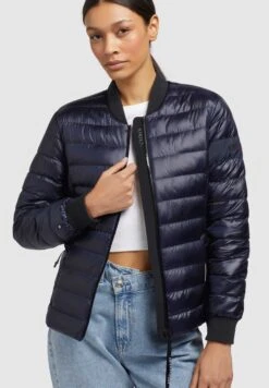 Khujo MAUDE SHINY - Kurtka Bomber - Dunkelblau -Khujo eb1b4c61c0694986ba623536c123a962