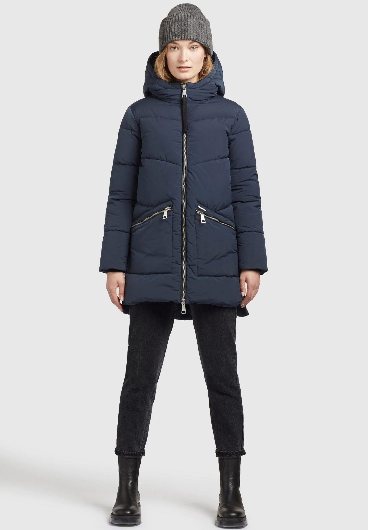 Khujo BINE - Płaszcz Zimowy - Blaugrau 2 Khujo BINE - Płaszcz Zimowy - Blaugrau - obrazek 2