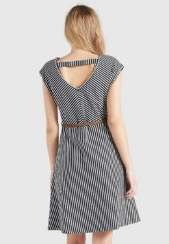 Khujo LEIFA - Sukienka Letnia - Dunkelblau-weiß Gestreift -Khujo ee6166a468f24730a625576628f60b13