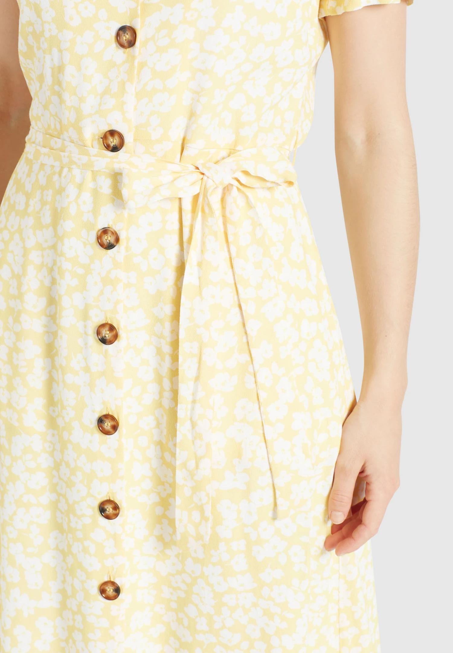 Khujo GOYA - Sukienka Koszulowa - Gelb-weiß Geblümt 7 Khujo GOYA - Sukienka Koszulowa - Gelb-weiß Geblümt - obrazek 7