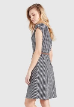 Khujo LEIFA - Sukienka Letnia - Dunkelblau-weiß Gestreift -Khujo ff5b9aeccd6e4f43ae0b8a04bce539c8